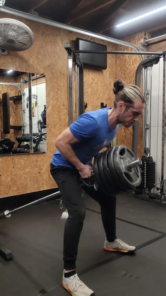 Bent-over barbell row at Stone Dragon Strength Training in Tacoma, WA